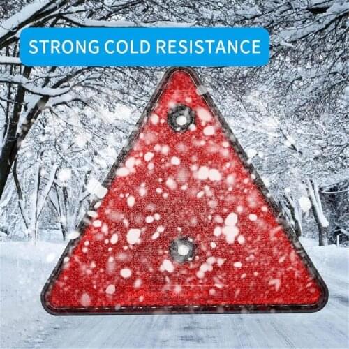 Triangular Red Reflector Screw Fit Rear Triangle Warning Board Waterproof Reflective Strips Safety Marker For Truck Trailer
