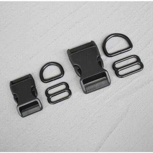 20 Sets 20/25mm Plastic Metal Bag Backpack Strap Quick Side Release Buckle Purse Luggage Dog Collar Webbing Belt Clip Clasp