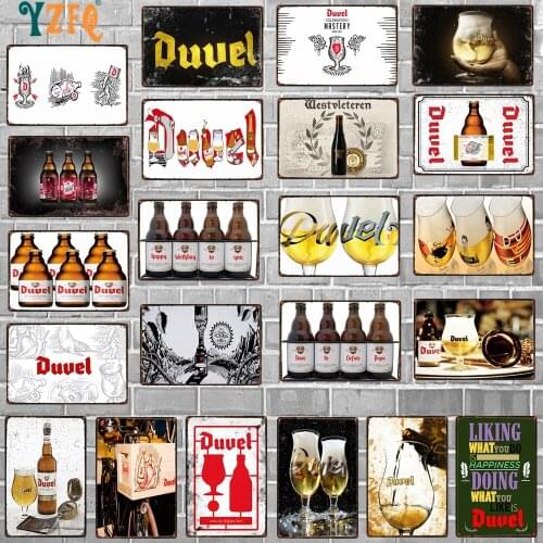 Belgium Beer Vintage Metal Metal Plates For Wall Bar Home Pub Art kitchen Coffee Decor 30X20CM DU-9263B