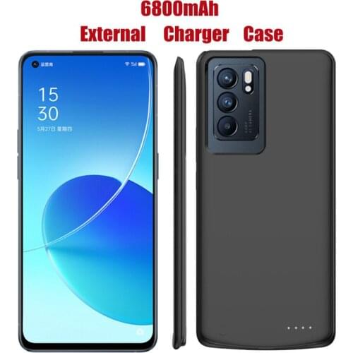 6800mAh External Power Bank Smart Charging Cover For OPPO Reno 6 Pro+ Battery Charger Case for OPPO Reno 6 6 Pro Battery Case