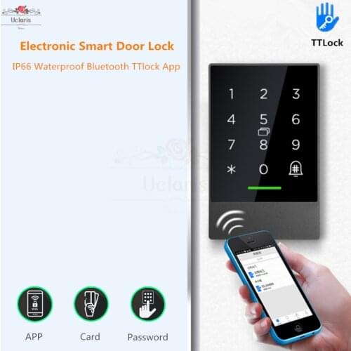 TTLock P66 Waterproof WiFi App Access Control Reader Smart Lock Phone App Code RFID Card Door Access Control Keypad For Office