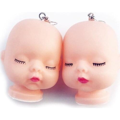 Handmade Funny Broken Sleepy Doll Drop Earring Baby Dolls Head Toy Women Jewelry E56A