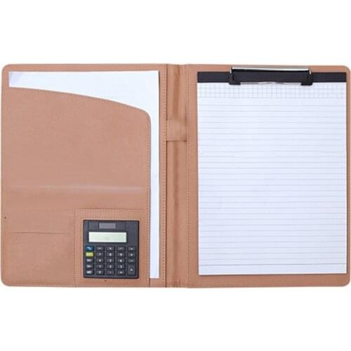 A4 PU Clip with 8 Calculator Multi-Function Business File Pad Manager Combination Office Supplies