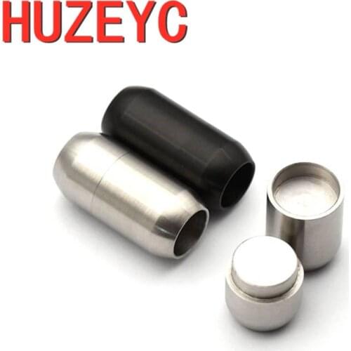 10pcs/Lot Wholesale 6MM Stainless Steel Solid Magnetic Clasps Leather Cord Bracelet Magnet Buckle DIY Jewelry Making Accessories