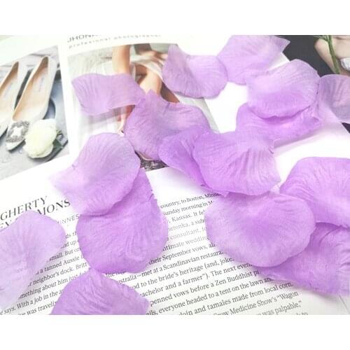 1000pcs Light Purple Lavender Artificial Silk Rose Flower Petals Wedding Favor Accessories Party Event Decoration Table Confetti