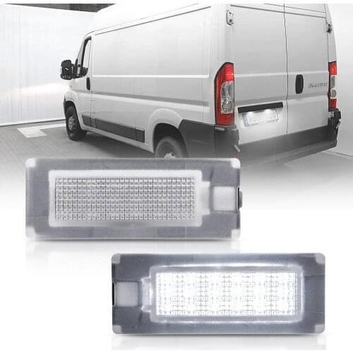 2Pcs LED License Number Plate Light For Fiat Ducato Bus Kasten For Peugeot Boxer Bus Kasten For Citroen Jumper Bus Kasten 06-19