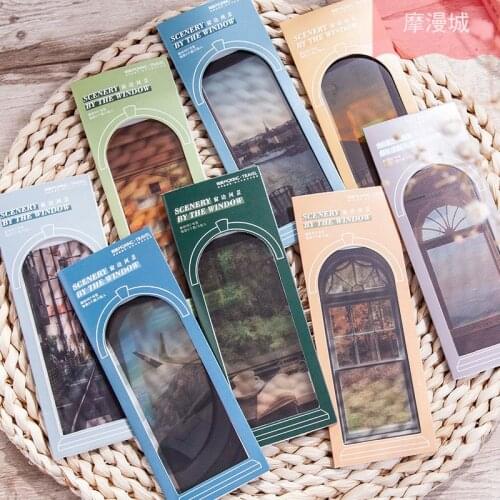 20sets/1lot kawaii Stationery Sticker Scenery outside the window series Planner junk journal Decorative Scrapbooking DIY