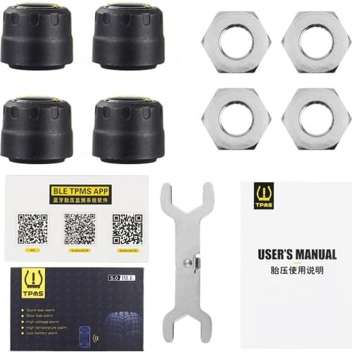 2020 Auto Security Alarm Systems Tyre Pressure TPMS 5.0 Tyre Pressure Monitoring System Solar Power Digital LCD Display