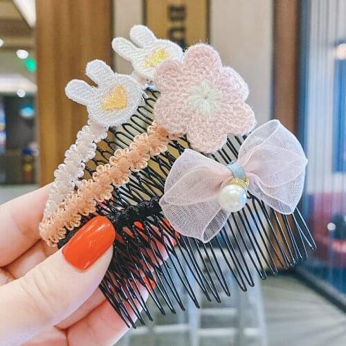 3 Pcs Girls Hair Comb Clip Tassel Hair Pins Kids Baby Headwear Hair Accessories Cute Card Issuing for Children