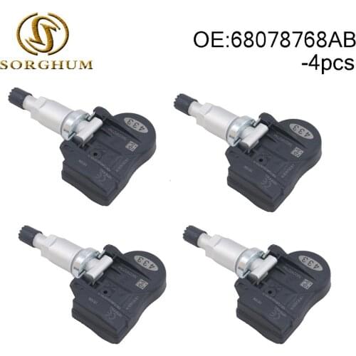 4pcs Tire Pressure Sensor TPMS 433 MHz Fits For Chrysler For Dodge Journey 68078768AB