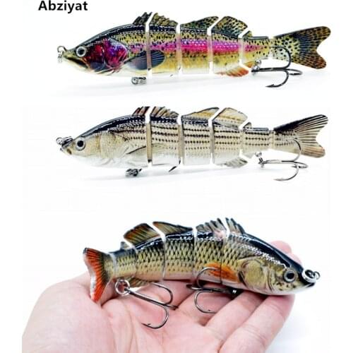 5.9inch 1.52oz Multi Jointed Fishing Lure Hard Bait with Two Hooks Lifelike Fish Swimbait Crankbait Bass Pike Catfish Lures