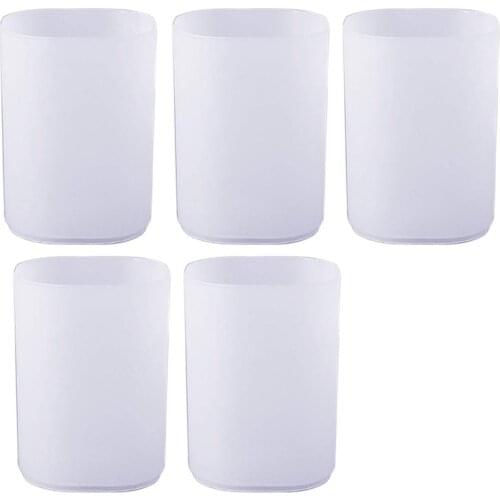 5 Pack Pencil Pen Holder Cup Containers Makeup Desk Organizer Storage for Office School Home Supplies (White(5 Pack))