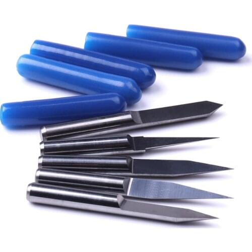 5Pcs/Lot 3.175mm V Shape Carbide PCB Engraving Bits CNC Router Tool Angle 60 Degrees Flat Bottom Cutting Knife Cutters Hot Sale