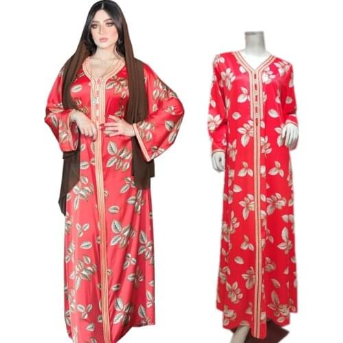 Abaya Muslim Women Clothes Dubai Moroccan Caftan Arab Printed Robe Middle East Turkey Hijab Dress African Party Gowns Malaysia