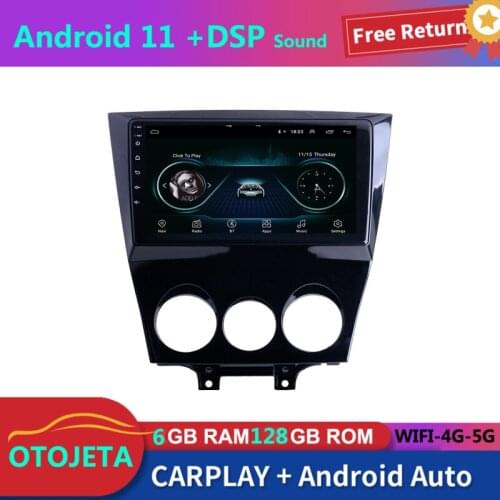For 2003 2010 Mazda RX8 Car Radio Stereo GPS Navigator 6GB Ram 128GB Rom Autoradio 2Din Android 11 Bluetooth Multimedia Player