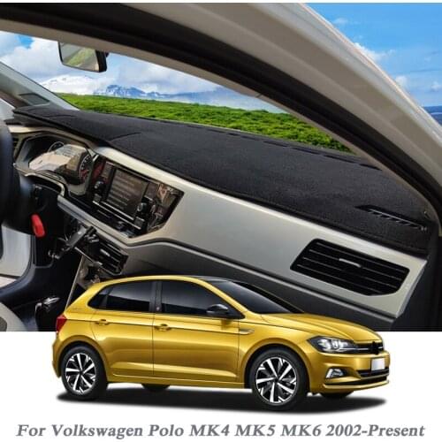 Car Styling Dashboard Avoid Light Pad Instrument Platform Cover Mats Rose For Volkswagen Polo MK4 MK5 MK6 2002-Present LHD&RHD