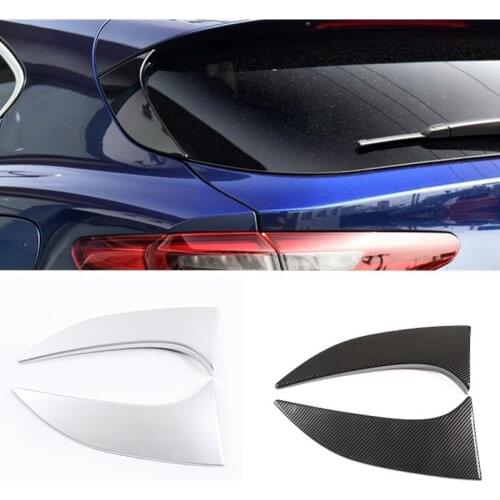Car Styling Tail Door Triangle Decorative Panel Trim Fit For Alfa Romeo Stelvio 2017 2018 2019 2020 Car Exterior Accessories
