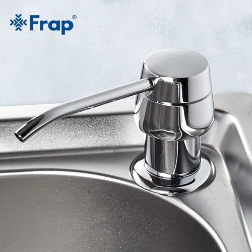 Frap Cheaper Stainless Steel Liquid Soap Dispenser Kitchen Sink Soap Box Chrome Finished detergent dispensers Kitchen accessorie
