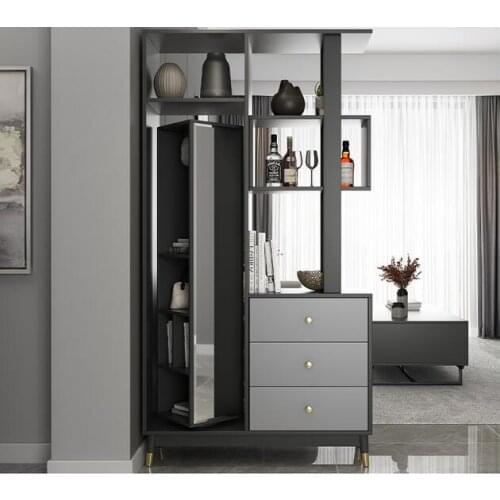 Door screen porch Nordic modern living room wine cabinet small family wall integrated shoe cabinet partition cabinet