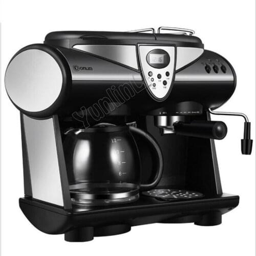 Italian /American Coffee Maker DL-KF7001 Coffee Machine 2 In 1 Pump Pressure Coffee Making Machine Precise Constant Temperature