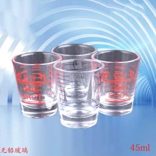 Italian Thickened Glass Coffee Wine Glass Ounce Cup 45ml Ounce Cup Graduated Measuring Cup Espresso Cup Espresso Cup