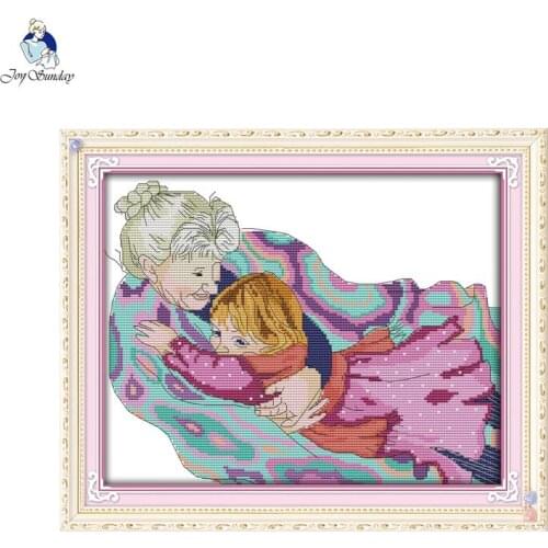Joysunday Embrace 2 Cross Stitch Kits 11CT Printed Fabric 14CT Canvas DMC Counted Chinese Cross-stitch set Embroidery Needlework
