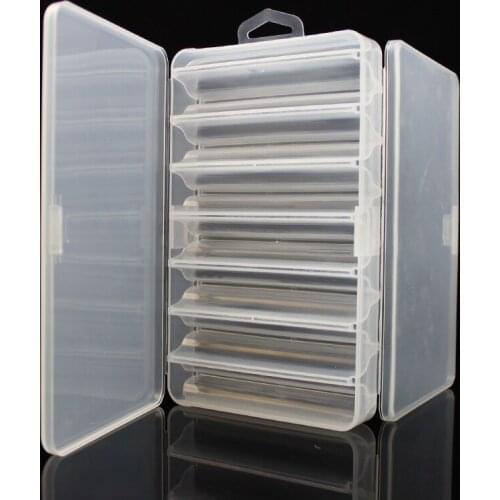 Fishing Tackle Box Double Side 14 Compartments Fishing Lure Box for Minnow Shrimp Bait Metal Spoon Lures Storage Case Container