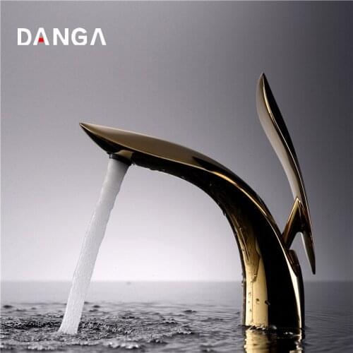 Basin Faucet Bathroom Sink Faucet Brass Light Luxury Water Tap Hot and Cold Bath Mixer Single Handle Vanity Kitchen Faucet