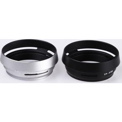Camera Metal Lens Hood Shade Adapter Ring for Fujifilm X100F X70 X100T X100S LH-X100 Back Silver LA-49 X100