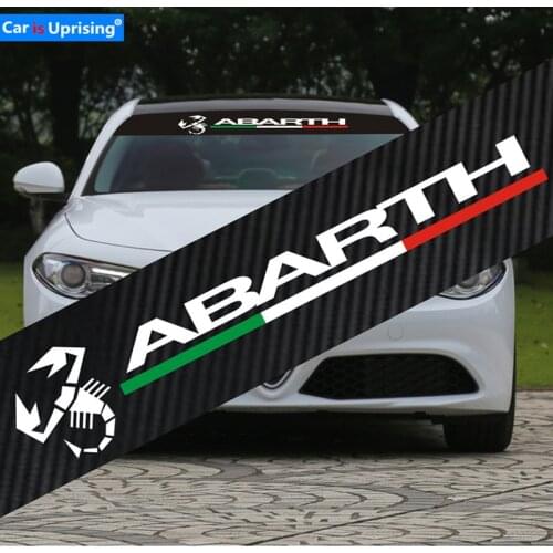 Car Front Windshield Stickers Italy Sports Decal Styling For Abarth fiat 500 grande punto bravo doblo panda ducato Car styling