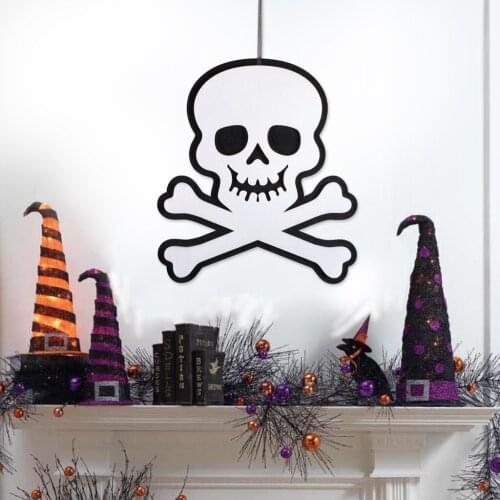 Wall Hanging Halloween Ghost Sign Decoration Front Door Sign for Halloween Home Outdoor Porch Door Decoration