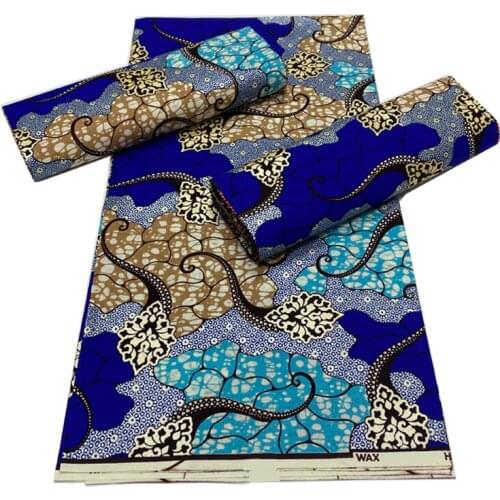 Veritable Gold Wax Ankara African Print Cotton Fabric For Sewing 100%Soft Breathable Dress Material Fabrics By The Meter VL 260