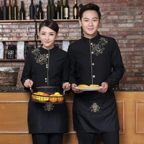 New Long Sleeve Hotel Reception Uniform Hotel Waitress Uniform Hotel Staff Uniform Autumn Winter Restaurant Waiter Uniform