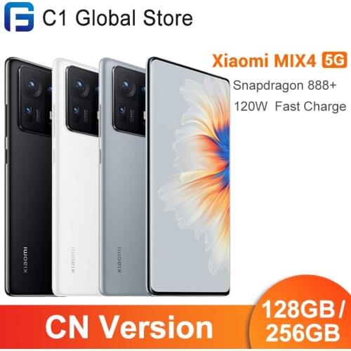 Original Xiaomi MIX 4 Mix 4 5G Snapdragon 888 Plus 120W Charge 120Hz Camera Under Panel Smartphone 6.67" CUP Fullview Display