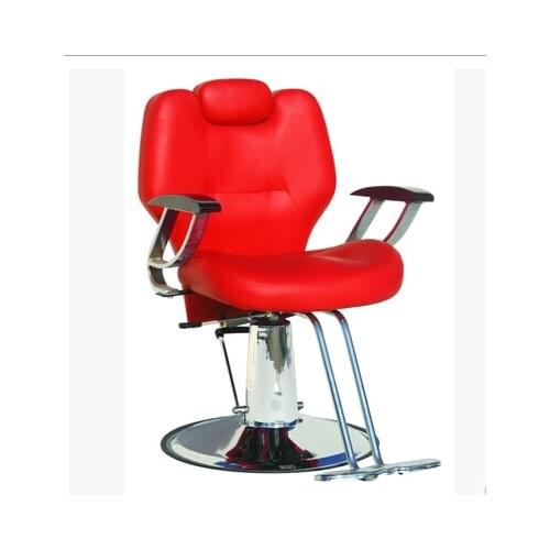 The barber chair. Can put down can lift hairdressing chair