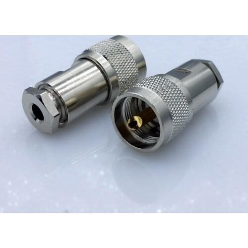 SL16 M Type UHF Male connector RF coaxial Connector for RG58 RG142 LMR195 RG400 coaxial cable 50-3 M type RF Connector 4pcs/lot
