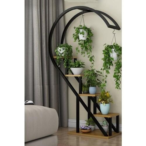 Heart shape household flower shelf multi-storey indoor special space balcony decoration shelf metal stand room organizer shelf