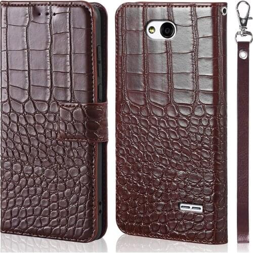 Luxury Retro Leather Flip Cover For LG L90 D410 D405 D405N Crocodile skin Case Wallet Card Stand Magnetic Book Cover Phone Case