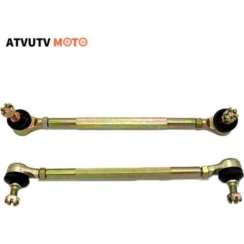 1pair M10 Adjustable Atv Steering Shaft Tie Rod Rack Kit Left&right Hand Tie Rod Ball Joint For Atv Quad Go Kart 200-250MM