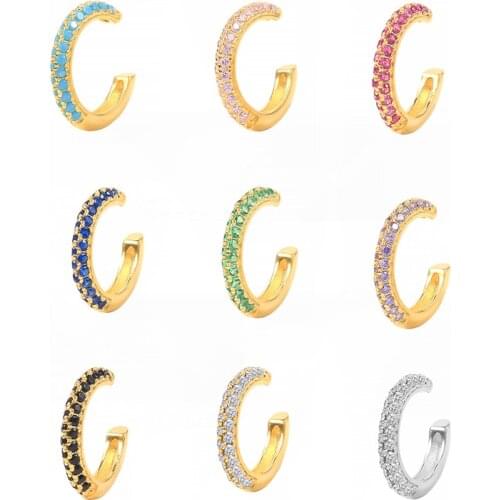 Aide 1pcs 925 Sterling Silver Clip Earring for Women 2021 Star Pendientes Plata Zircon Earings Cuff Girls Jewelry Gift Brincos