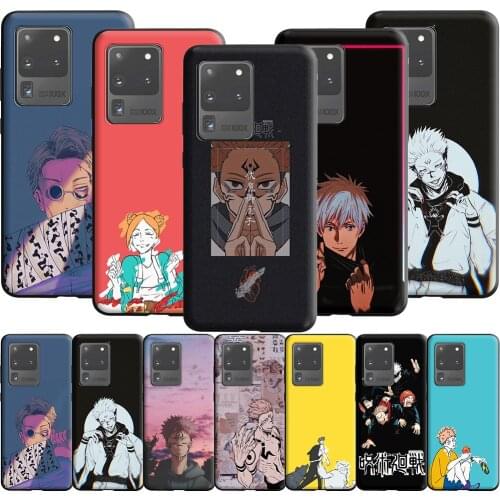 Jujutsu Kaisen Anime Cute Silicone Case for Samsung Galaxy Note 20 10 9 8 S20 Fe S10 S10E S9 S8 Plus Ultra Lite S7 Edge