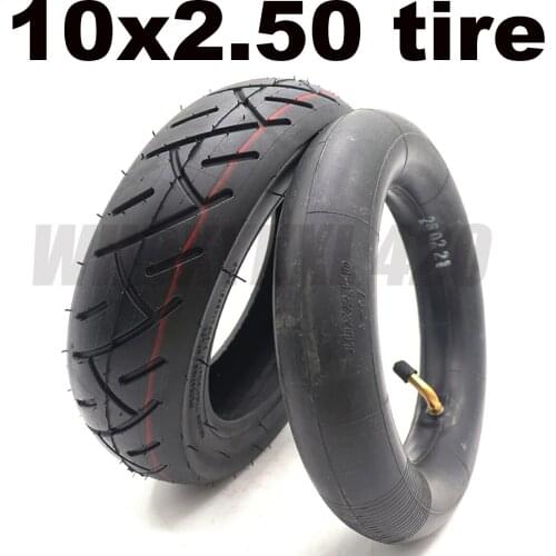 10X2.5 Front/Rear Scooter Tire Wheel Solid with Inner Tube Replacement for 10 Inch Electric Scooter Skateboard Diy Replacement