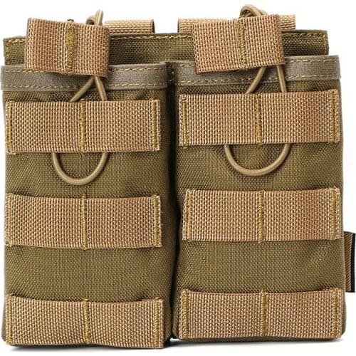 Tactical MOLLE Two Unit Cartridge Bag Vest Accessory Hanging Pouch Outdoor Hunting Army Fan Multi-function Storage Ammo Box