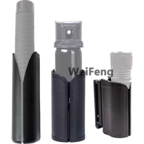 Tactical Polymer Spray Pouch Flashlight Pouch Baton Holster 360 Degree Rotable Open Top Mace Spray Holder Multi Tool Light Case