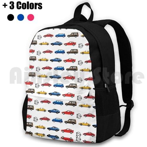 Matra Cars Pattern Outdoor Hiking Backpack Waterproof Camping Travel Avantime Murena Djet Bagheera M530 Rancho Matra Cars Old