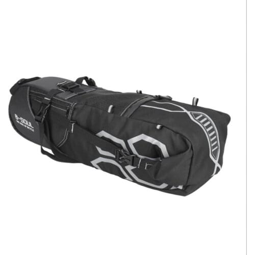 B-SOUL Mountain Road Cycling Bicycle Saddle Bag MTB Tail Bag 12L Large Capacity Bike Pouch Seat Bag for Outdoor Riding