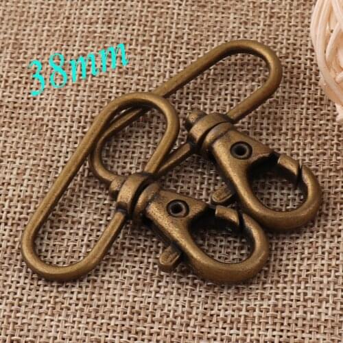 6 pcs 38mm Antique Bronze Swivel Lobster Clasp Lobster Clasp 1.5" Lobster Swivel Clasps Carabiner Snap Swivel Clasp Purse Clasp