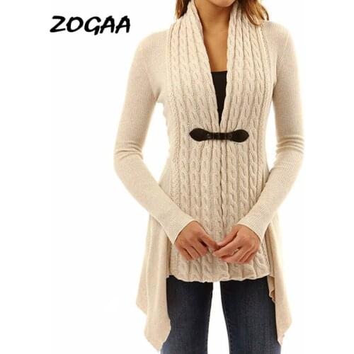 ZOGAA Autumn Winter Women Sweater Cardigans Oversize V Neck Knit Cardigans Single-breasted Womens Outwear Korean Chic Tops Hot