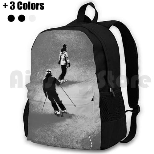 Winter Fun-Skier And Snowboarder Outdoor Hiking Backpack Waterproof Camping Travel Skiing Snowboarding Skier Snowboarder Winter