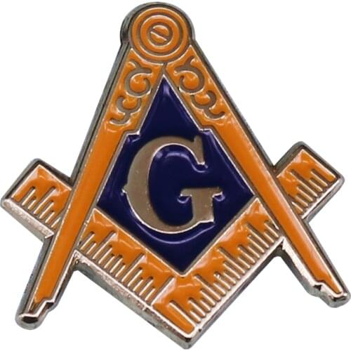 Gold tone masonic pin fashion men Freemason gift